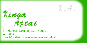 kinga ajtai business card